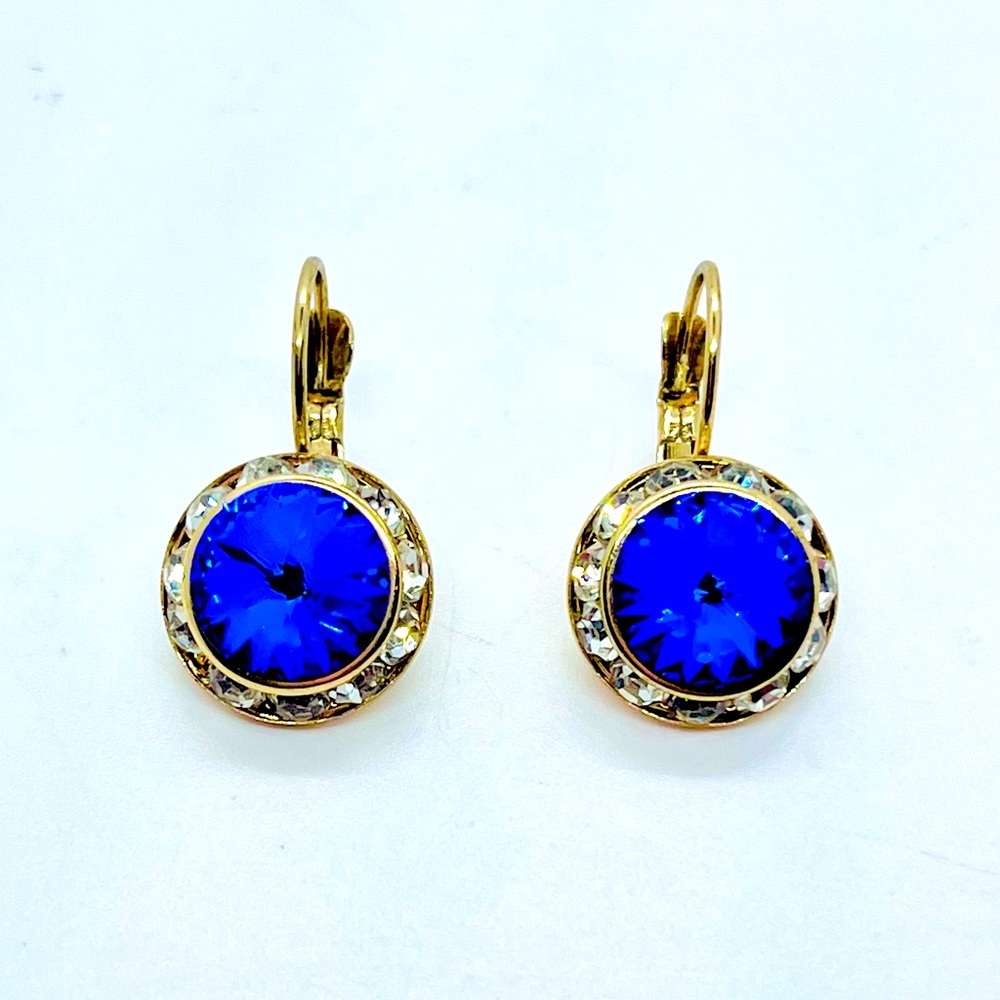 Royal Blue Gold Hook Dangle Earrings 🔥 3 for $20